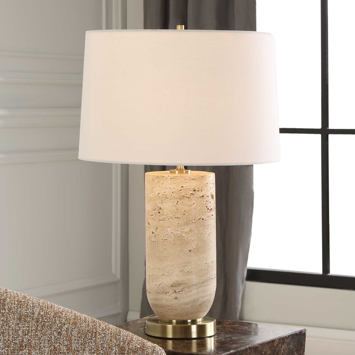 Aubrey One Light Table Lamp Antique Brass-Lamps-Uttermost-Lighting Design Store