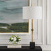 Suranne One Light Table Lamp Antique Brass-Lamps-Uttermost-Lighting Design Store