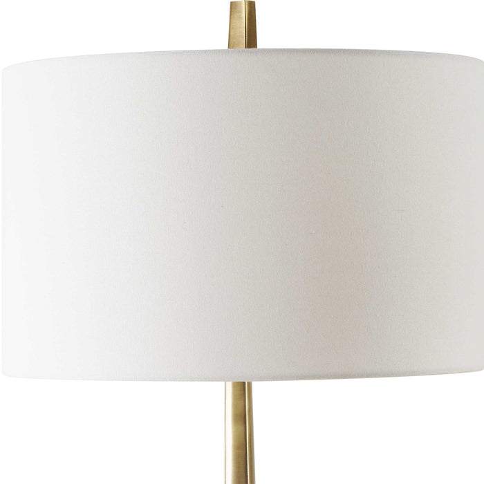 Suranne One Light Table Lamp Antique Brass-Lamps-Uttermost-Lighting Design Store