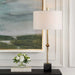 Suranne One Light Table Lamp Antique Brass-Lamps-Uttermost-Lighting Design Store
