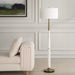 Faro One Light Floor Lamp Brushed Antique Brass-Lamps-Uttermost-Lighting Design Store