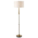 Faro One Light Floor Lamp Brushed Antique Brass-Lamps-Uttermost-Lighting Design Store