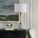 Sanctuary One Light Table Lamp Antique Brass-Lamps-Uttermost-Lighting Design Store