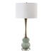Sanctuary One Light Table Lamp Antique Brass-Lamps-Uttermost-Lighting Design Store