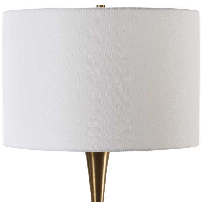 Sanctuary One Light Table Lamp Antique Brass-Lamps-Uttermost-Lighting Design Store