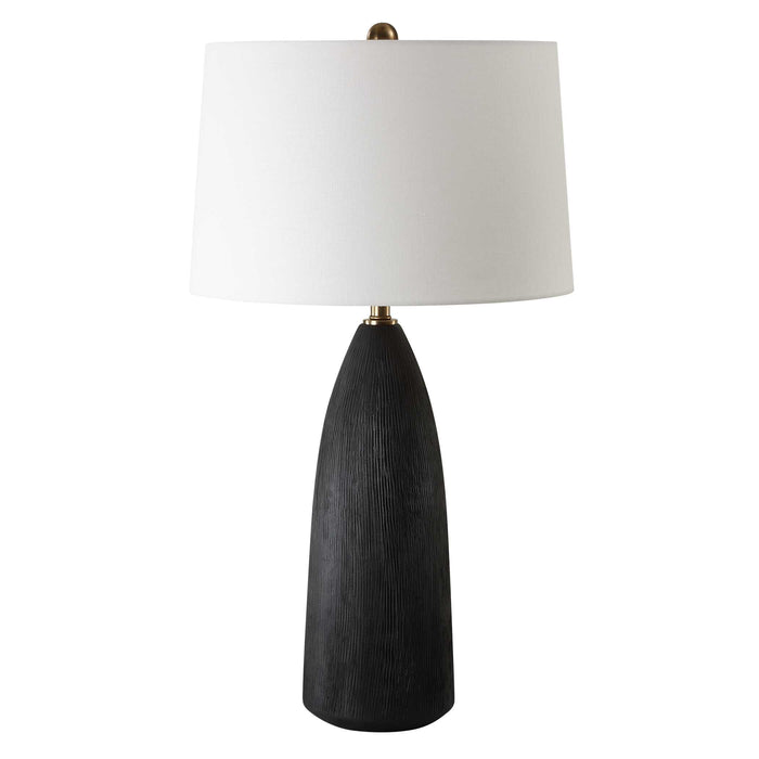 Jett One Light Table Lamp Antique Brass-Lamps-Uttermost-Lighting Design Store