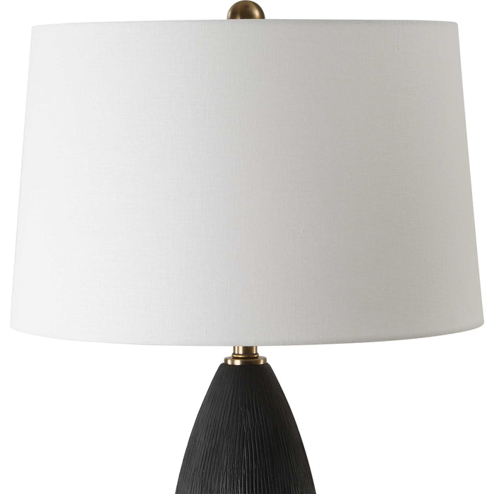 Jett One Light Table Lamp Antique Brass-Lamps-Uttermost-Lighting Design Store