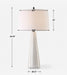 Loire One Light Table Lamp Matte Black-Lamps-Uttermost-Lighting Design Store