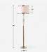 Colette One Light Floor Lamp Antique Brass-Lamps-Uttermost-Lighting Design Store