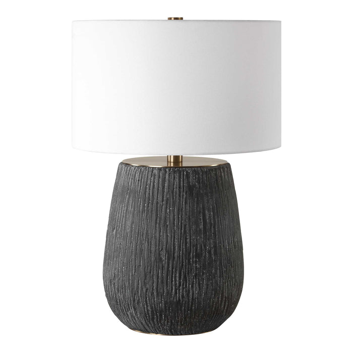 Americana One Light Table Lamp Aged Black-Lamps-Uttermost-Lighting Design Store