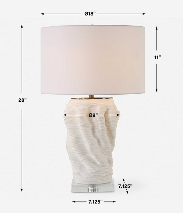 Stratified One Light Table Lamp Brass-Lamps-Uttermost-Lighting Design Store