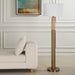 Knox One Light Floor Lamp Antique Brass-Lamps-Uttermost-Lighting Design Store