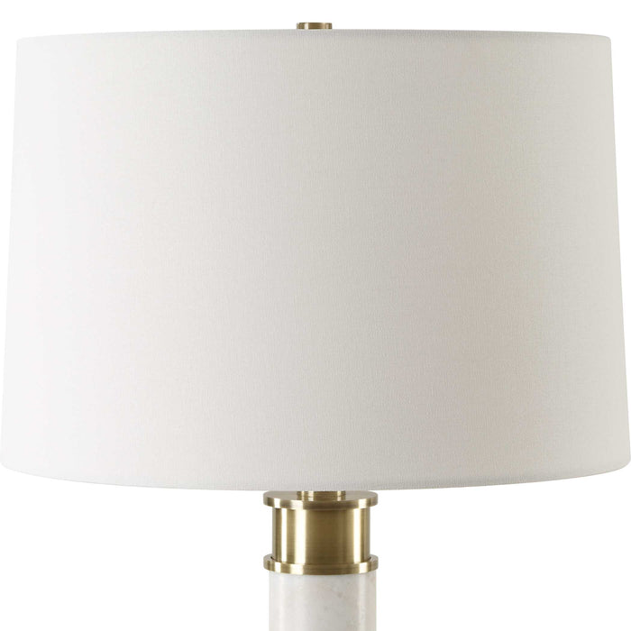 Plinth One Light Table Lamp Antique Brass-Lamps-Uttermost-Lighting Design Store