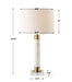Plinth One Light Table Lamp Antique Brass-Lamps-Uttermost-Lighting Design Store
