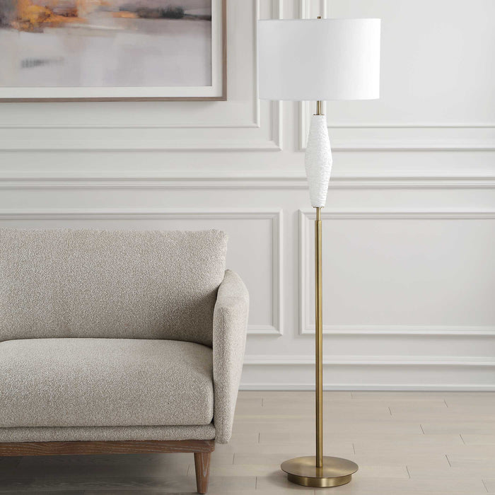 Quite The Buzz One Light Table Lamp Antique Brass-Lamps-Uttermost-Lighting Design Store