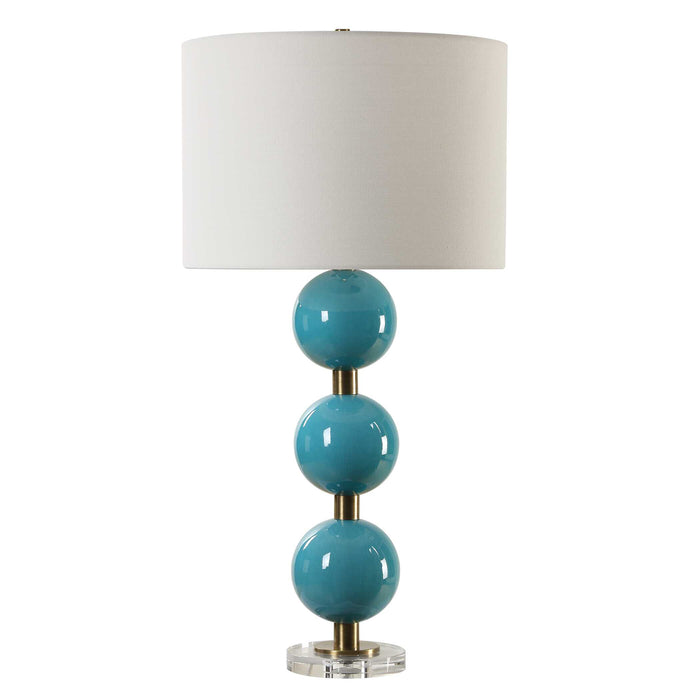 Palawan One Light Table Lamp Antique Brass-Lamps-Uttermost-Lighting Design Store