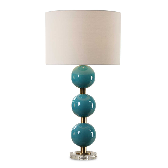 Palawan One Light Table Lamp Antique Brass-Lamps-Uttermost-Lighting Design Store
