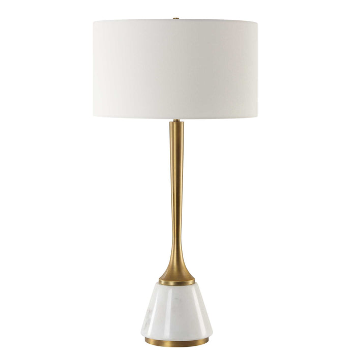 Avola One Light Table Lamp Antique Brass-Lamps-Uttermost-Lighting Design Store