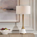 Avola One Light Table Lamp Antique Brass-Lamps-Uttermost-Lighting Design Store