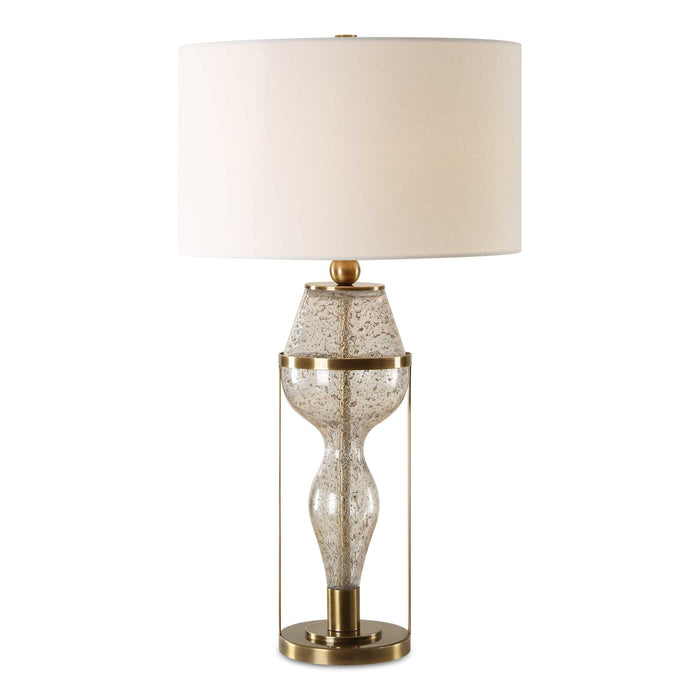 Out Of Time One Light Table Lamp Antique Brass-Lamps-Uttermost-Lighting Design Store