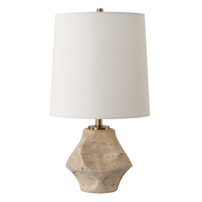 Indent One Light Accent Lamp Antique Brass-Lamps-Uttermost-Lighting Design Store