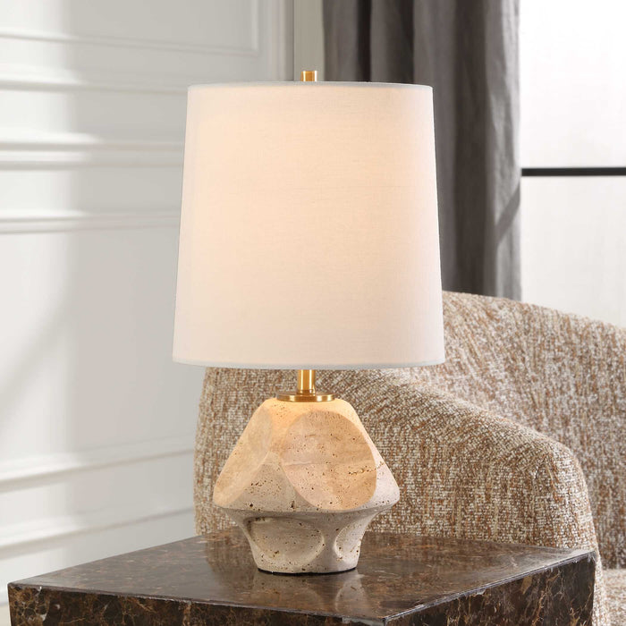 Indent One Light Accent Lamp Antique Brass-Lamps-Uttermost-Lighting Design Store