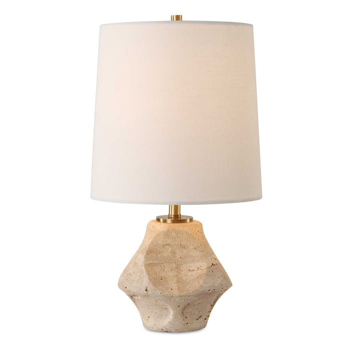 Indent One Light Accent Lamp Antique Brass-Lamps-Uttermost-Lighting Design Store