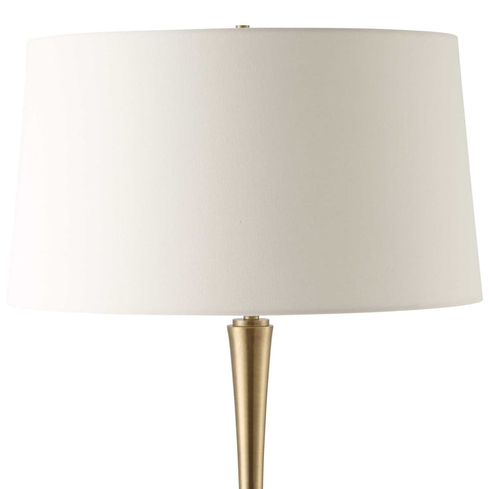 Shino One Light Floor Lamp Antique Brass-Lamps-Uttermost-Lighting Design Store