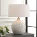 Dribble One Light Table Lamp Brushed Nickel-Lamps-Uttermost-Lighting Design Store