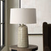 Strata One Light Table Lamp Antique Brass-Lamps-Uttermost-Lighting Design Store