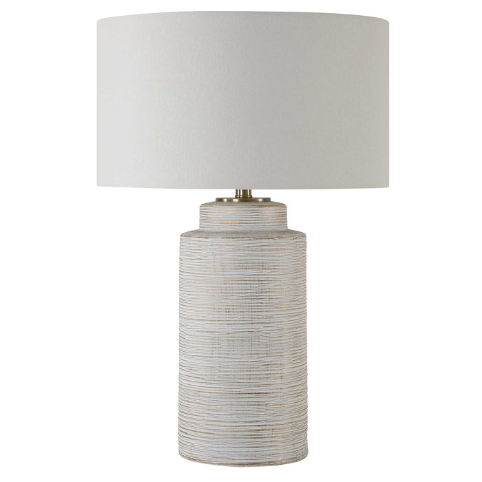 Crimp One Light Table Lamp Brass-Lamps-Uttermost-Lighting Design Store