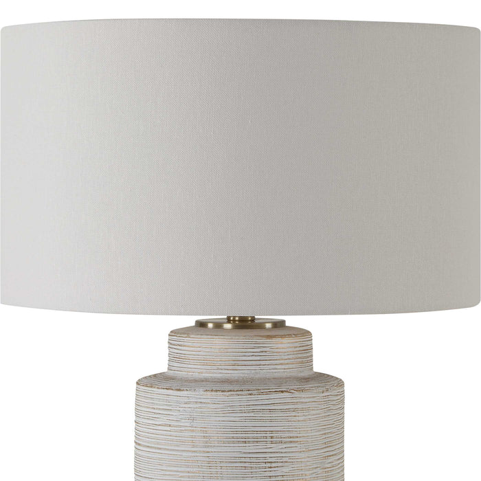 Crimp One Light Table Lamp Brass-Lamps-Uttermost-Lighting Design Store