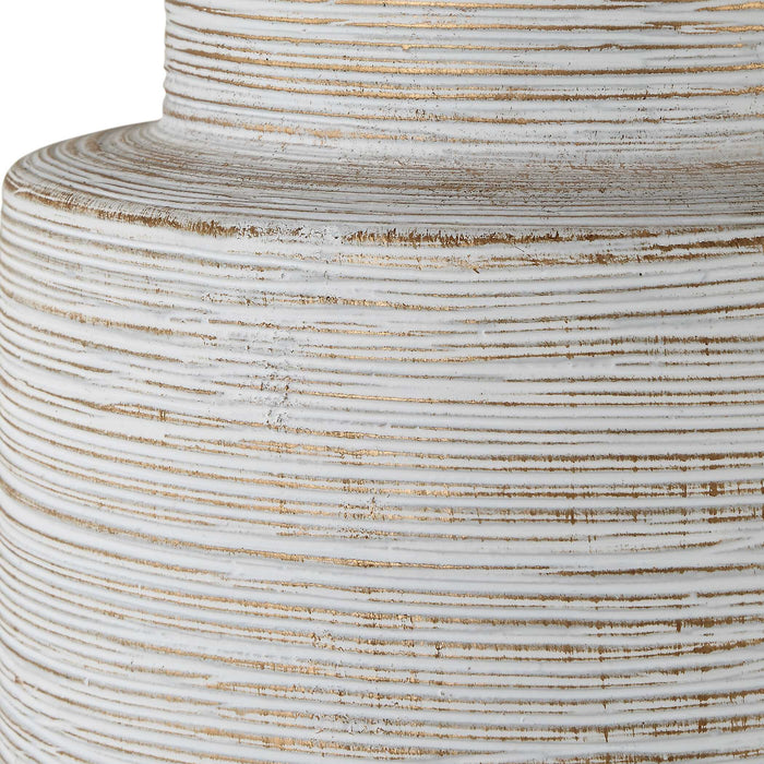 Crimp One Light Table Lamp Brass-Lamps-Uttermost-Lighting Design Store