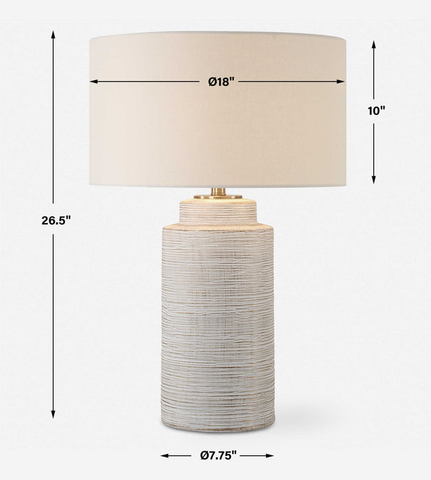 Crimp One Light Table Lamp Brass-Lamps-Uttermost-Lighting Design Store