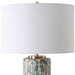 Meltdown One Light Table Lamp Charcoal Background. Brass-Lamps-Uttermost-Lighting Design Store