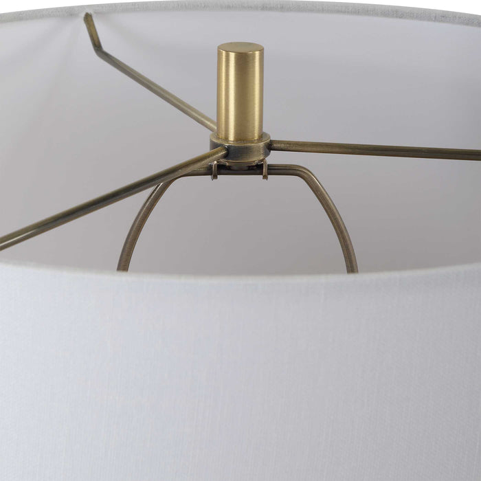 Meltdown One Light Table Lamp Charcoal Background. Brass-Lamps-Uttermost-Lighting Design Store