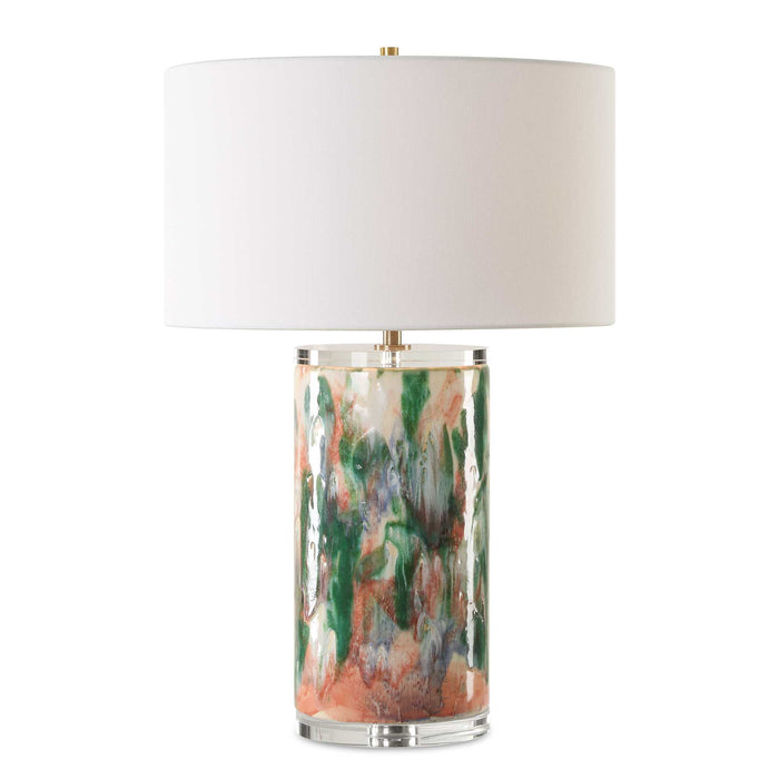 Verdant One Light Table Lamp Brass-Lamps-Uttermost-Lighting Design Store