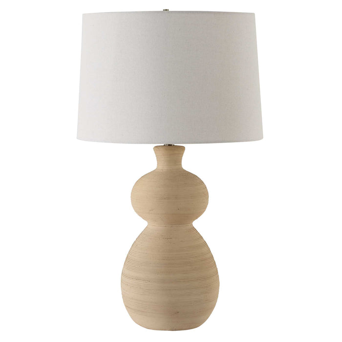 Pueblo One Light Table Lamp Brushed Antique Brass-Lamps-Uttermost-Lighting Design Store