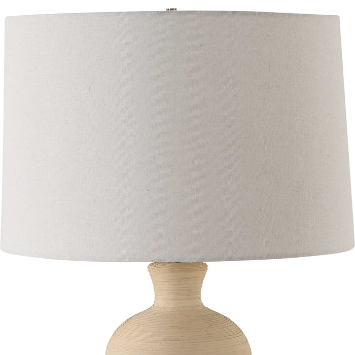 Pueblo One Light Table Lamp Brushed Antique Brass-Lamps-Uttermost-Lighting Design Store