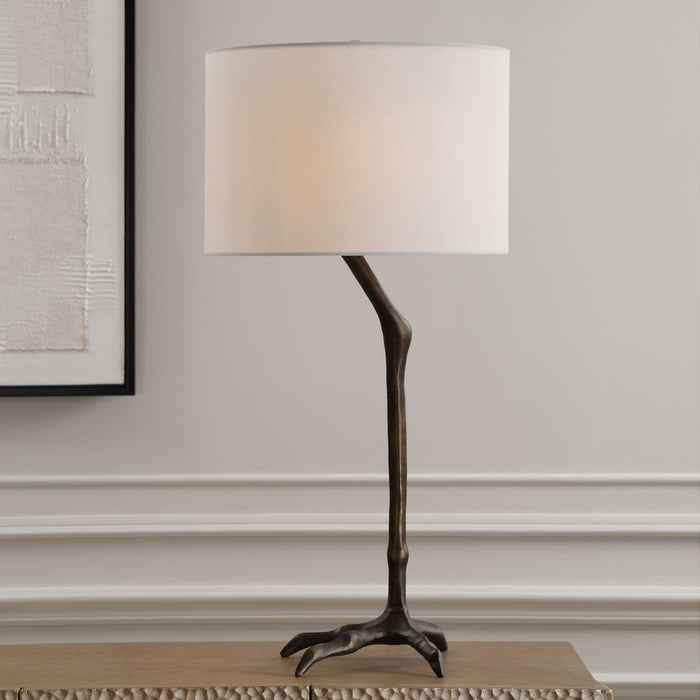 Perch One Light Table Lamp Antique Bronze-Lamps-Uttermost-Lighting Design Store