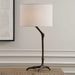 Perch One Light Table Lamp Antique Bronze-Lamps-Uttermost-Lighting Design Store