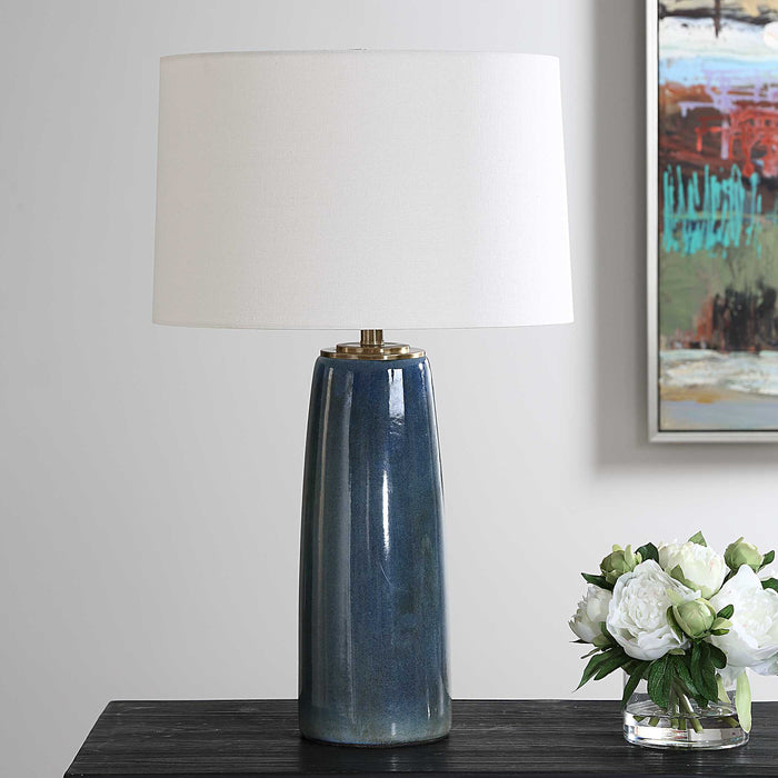 Submerged One Light Table Lamp Antique Brass-Lamps-Uttermost-Lighting Design Store