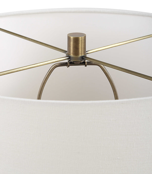 Submerged One Light Table Lamp Antique Brass-Lamps-Uttermost-Lighting Design Store