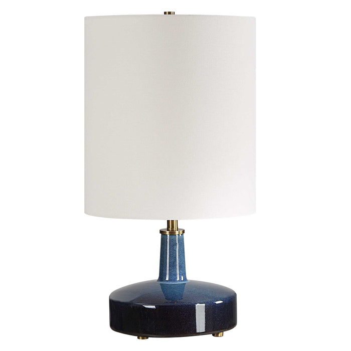 Abyss One Light Table Lamp While Brass-Lamps-Uttermost-Lighting Design Store
