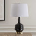 Foster One Light Table Lamp Antique Brass-Lamps-Uttermost-Lighting Design Store
