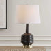Foster One Light Table Lamp Antique Brass-Lamps-Uttermost-Lighting Design Store