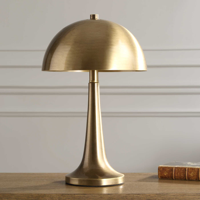 Dame One Light Table Lamp Antique Brass-Lamps-Uttermost-Lighting Design Store