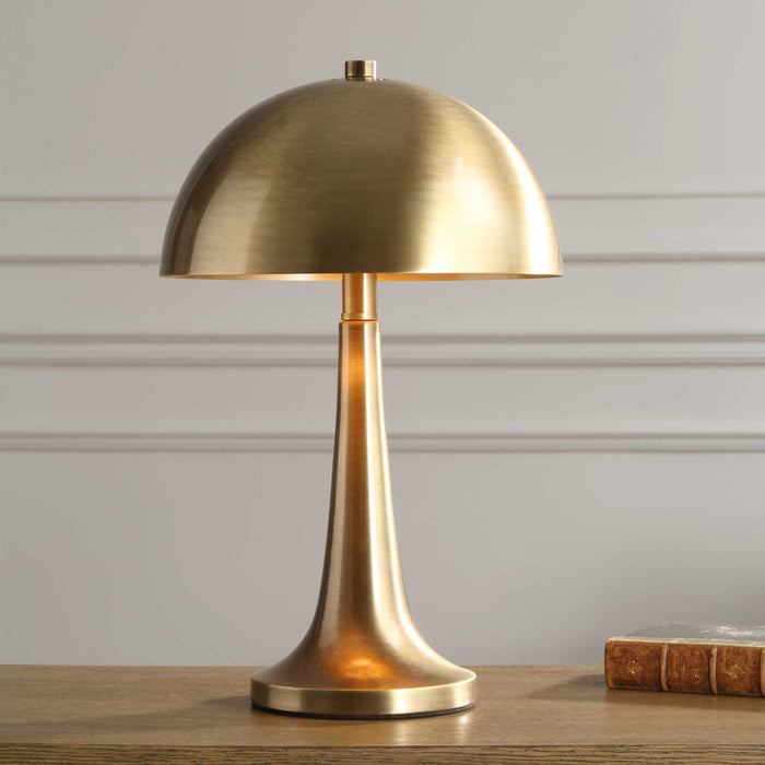 Dame One Light Table Lamp Antique Brass-Lamps-Uttermost-Lighting Design Store