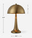 Dame One Light Table Lamp Antique Brass-Lamps-Uttermost-Lighting Design Store