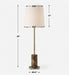 Sepia One Light Buffet Lamp Antique Brass-Lamps-Uttermost-Lighting Design Store